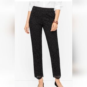Talbots Black Lace Cropped Pants